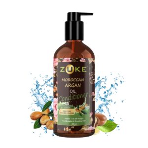 Zuke Moroccan Argan Oil Hair Conditioner With Keratin, Vitamin-E & Silk Protein For all Hair Types (No Paraben & Silicone) - 300ml